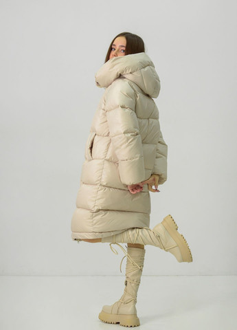 Айворі зимнє Зимове пальто для дівчинки айворі 127030 No Brand