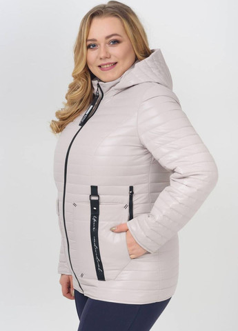 Бежевая демисезонная демисезонная куртка женская большого размера SK