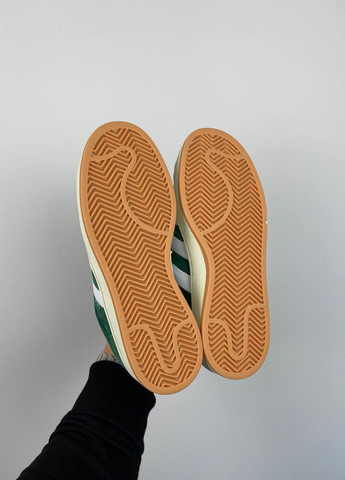 Зеленые демисезонные кроссовки женские 00s ‘green’ fur, вьетнам adidas Campus