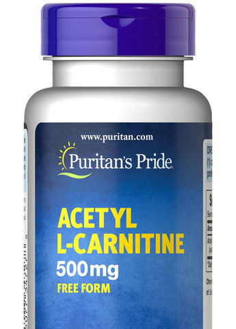 Puritan's Pride Acetyl L-Carnitine 500 mg 60 Caps Puritans Pride (257079450)