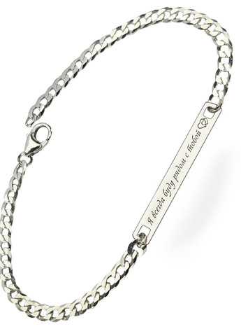 Серебряный браслет на цепочке «Я всегда буду рядом с тобой» регулируеться родированное серебро Family Tree Jewelry Line (266038513)