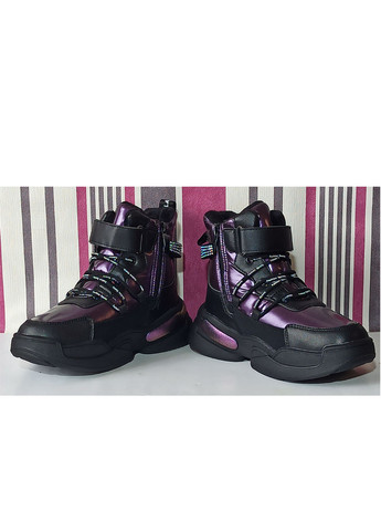 Дитячі зимові черевики для дівчинки на овчині ТОМ М 10734U фіолетові Tom.M (263135900)