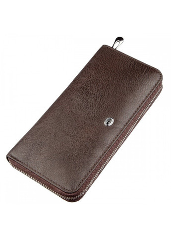 Жіночий темно-коричневий гаманець з натуральної шкіри ST Leather 18860 Темно-коричневий ST Leather Accessories (262453802)
