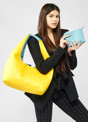 Женская сумка HOBO L желто-голубая Sambag (259040447)