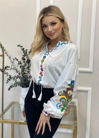 Женская блузка вышиванка Ева с разноцветной вышивкой You Best (277945282)