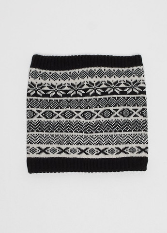 Шарф - хомут,черний в белий узор, C&A (263510287)