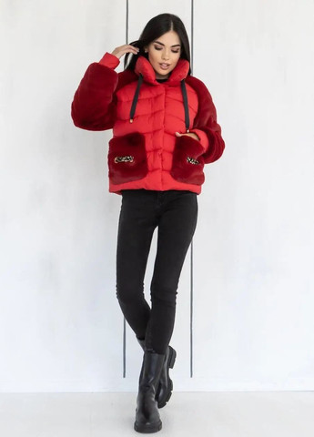 Красная зимняя зимняя куртка женская SK
