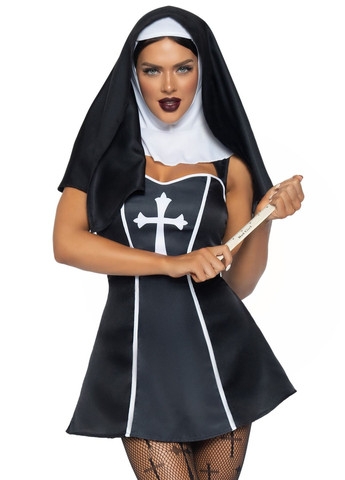 Костюм черниці Avenue Naughty Nun, сукня, головний убір Leg Avenue (276389887)