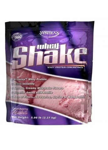 Whey Shake 2270 g /76 servings/ Strawberry Shake Syntrax (257440473)