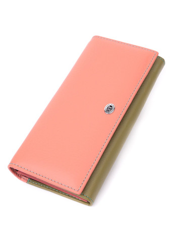 Практичний гаманець для жінок з натуральної шкіри 22520 Різнокольоровий st leather (277980484)