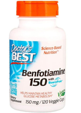 Benfotiamine with BenfoPure 150 mg 120 Veg Caps Doctor's Best (256723872)