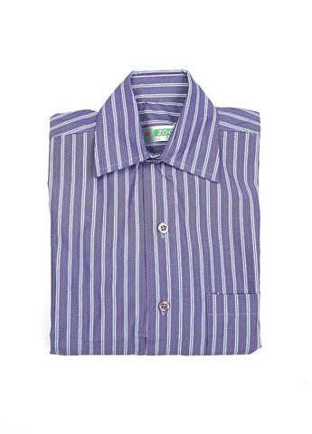 Фиолетовая классическая рубашка в полоску Let's Shop