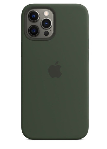 Чохол силіконовий soft-touch Silicone case with MagSafe для iPhone 12 Pro Max зелений Cyprus green Apple (259939774)