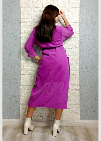 Фуксинова (кольору Фукія) кежуал сукня балон New Collection однотонна