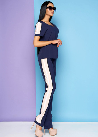 Стильний та лаконічний прогулянковий костюм темно-синього кольору Jadone Fashion (257338442)