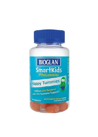 Smartkids Happy Tummies 30 Gummies Strawberry Bioglan (268369576)