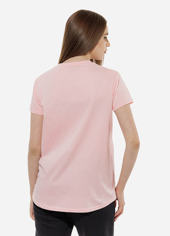 Персиковая летняя женская футболка регуляр цвет персиковый цб-00219306 Dias