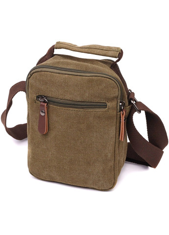 Интересная небольшая мужская сумка из плотного текстиля 22219 Оливковый Vintage (267925277)