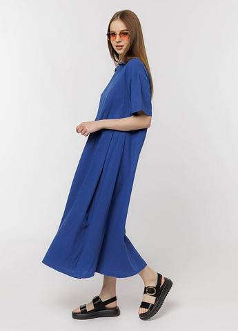 Синее женское длинное платье цвет синий цб-00216895 Classic Fashion