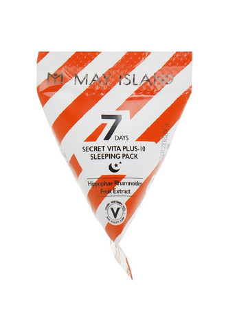 Набор Ночная витаминная маска-крем 7 дней Secret Vita Plus 10 Sleeping Pack 5мл х12 May Island (257750872)