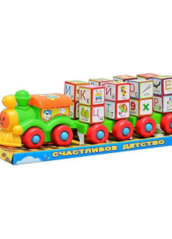 Розвиваючий набір для дитини Поїзд з кубиками-літерами (2366 A) Metr+ (263937590)