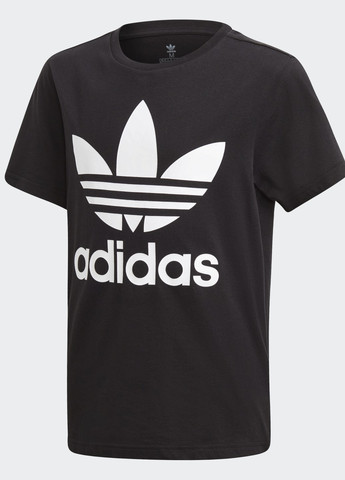Чорна демісезонна футболка trefoil adidas