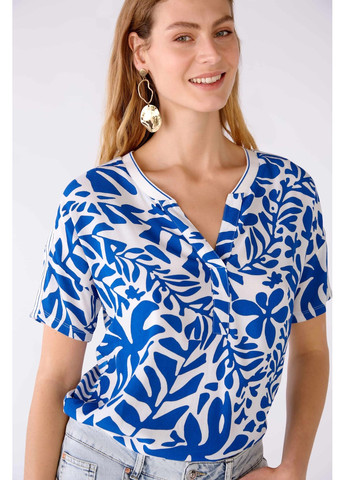Комбинированная демисезонная женская блузка разные цвета Oui