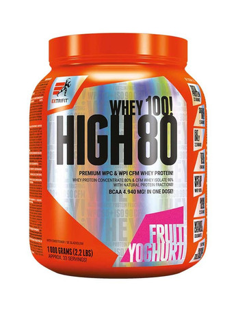 Протеин High Whey 80 1000 g (Fruit Yoghurt) Extrifit (263684432)