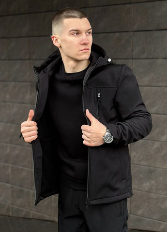 Черная демисезонная куртка setup черный Pobedov