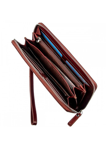 Гаманець з натуральної шкіри-клатч 18805 Коричневий BOSTON (262524118)