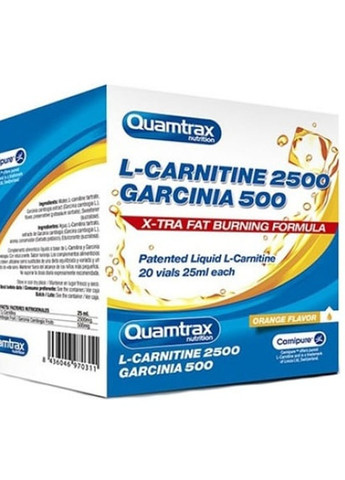 L-Carnitine 2500 Garcinia 500 20 х 25 ml Orange Quamtrax (257079491)
