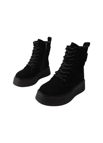 ботинки женские черные натуральная замша Oeego
