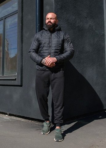 Чорна демісезонна демісезонна куртка з капюшоном Vakko