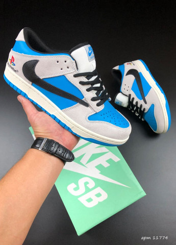 Синій Осінні кросівки чоловічі, вьетнам Nike SB Dunk PlayStation