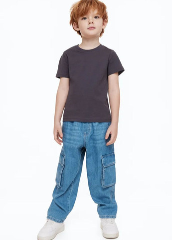 Синие демисезонные штаны для мальчика 8891 140 см голубой деним 66628 H&M