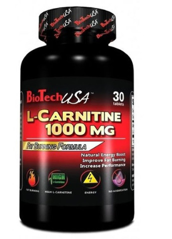 L-Carnitine 1000 mg 30 Tabs Biotechusa (256724141)