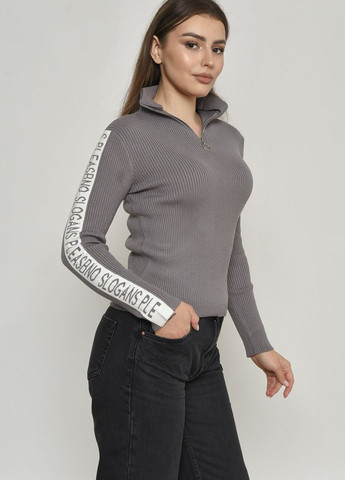 Сірий демісезонний светр жіночий сірого кольору розмір 42 джемпер Let's Shop