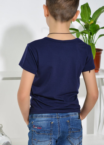 Синя футболки сорочки футболка на хлопчика синя (мотоцикл) Lemanta