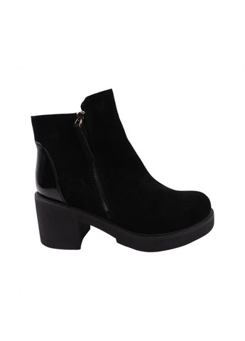 ботинки женские черные натуральная замша SAVIO