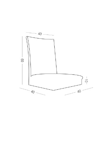 Чехол на стул, 40х69х40 см MVM серые