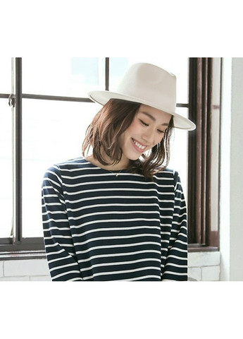 Шляпа унисекс Федора с устойчивыми полями белая No Brand (277161495)