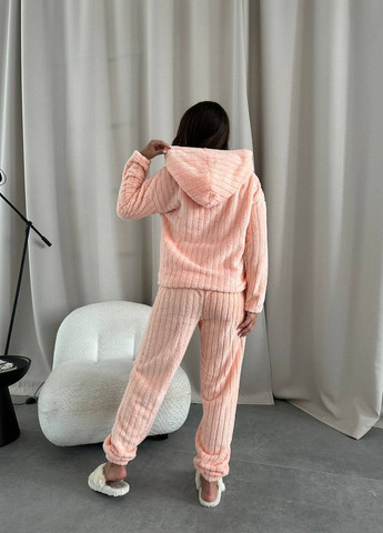 Персиковая всесезон пижама кофта + брюки Garna