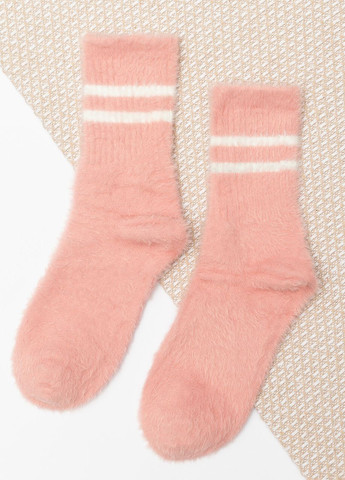 Женские шерстяные носки с полосками Розовый Style Luxe (273380139)
