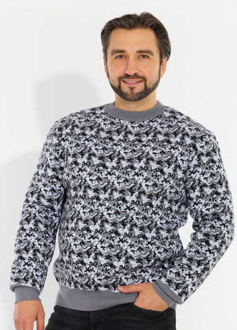 Серый светри красивий светр з эмблемою української розвідки (11091) Lemanta