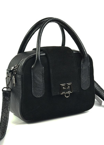 Замшевая кожаная маленькая сумка кросс-боди с ручками, мини сумочка из натуральной замши и кожи Serebro (266701160)