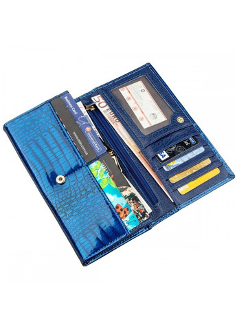 Женский синий кошелёк из натуральной лаковой кожи ST Leather 18901 Синий ST Leather Accessories (262453836)