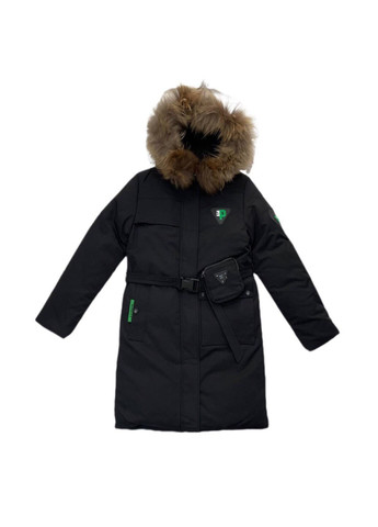Чорне зимнє Пальто зимове для дівчинки Модняшки