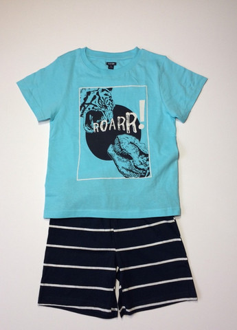 Бірюзова всесезон піжама для хлопчика футболка + шорти Kiabi