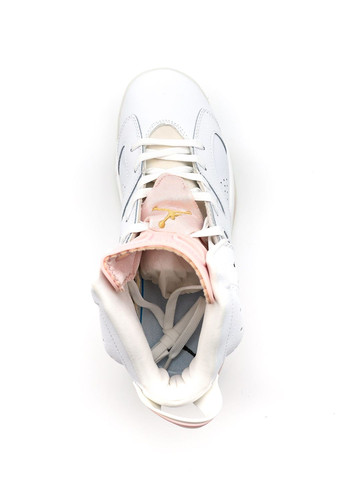 Белые демисезонные кроссовки женские white pink, вьетнам Nike Air Jordan 6 Retro