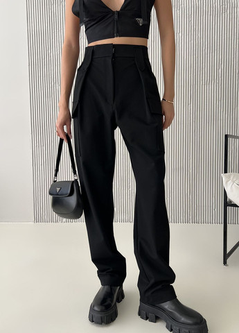 Черные повседневный демисезонные брюки Jadone Fashion
